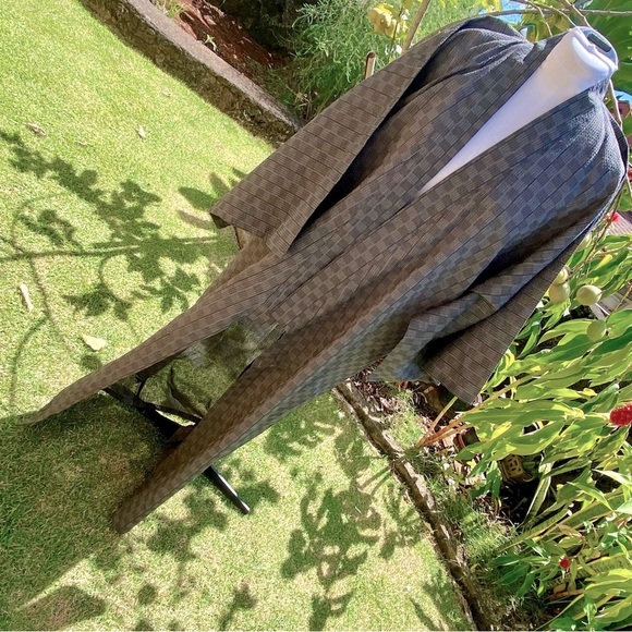 NEW Men’s Kimono Robe Yukata Long Sandals Belt and Pouch Bag - Picture 4 of 17